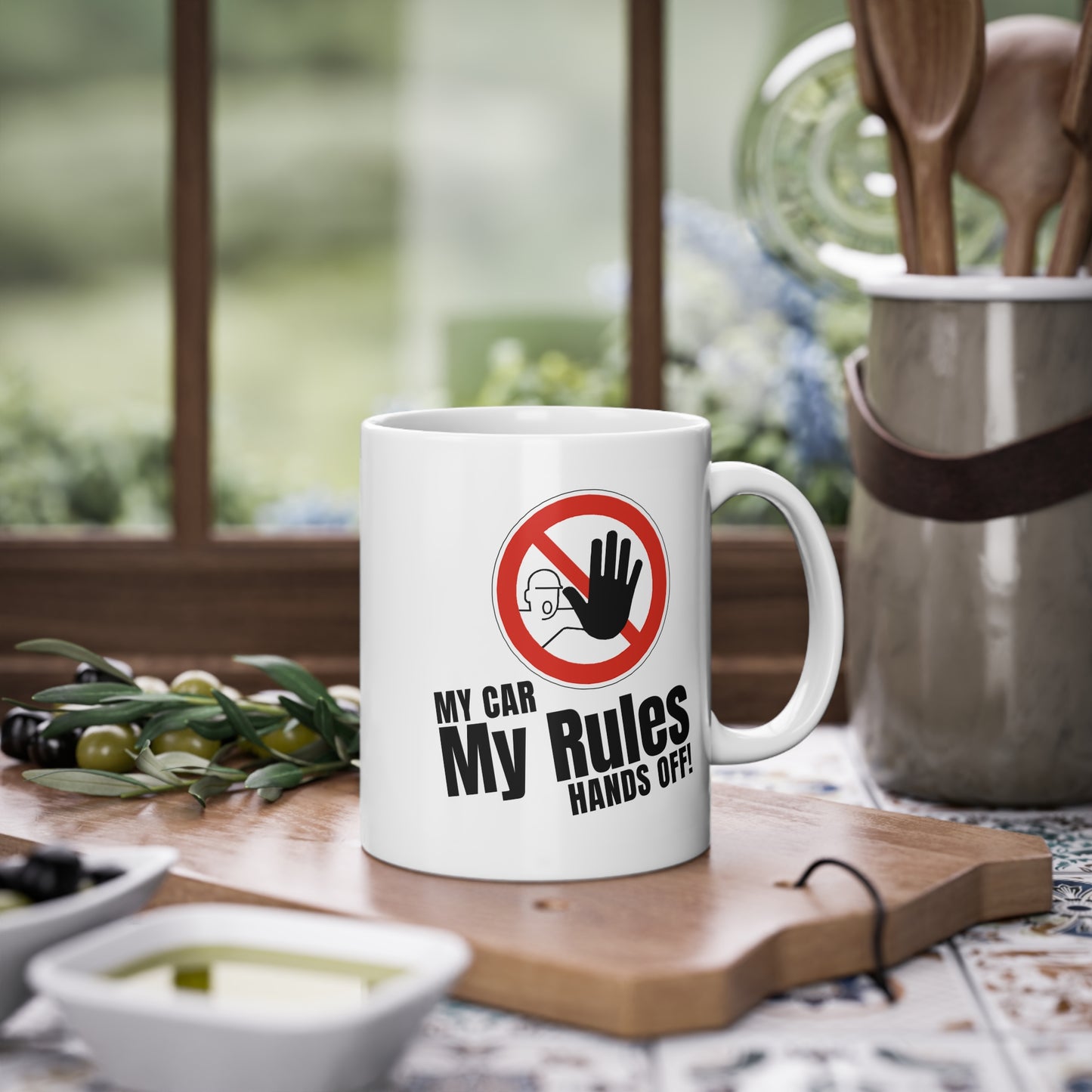 "My Car, My Rules, Hands Off!" | JDM Coffee Cup