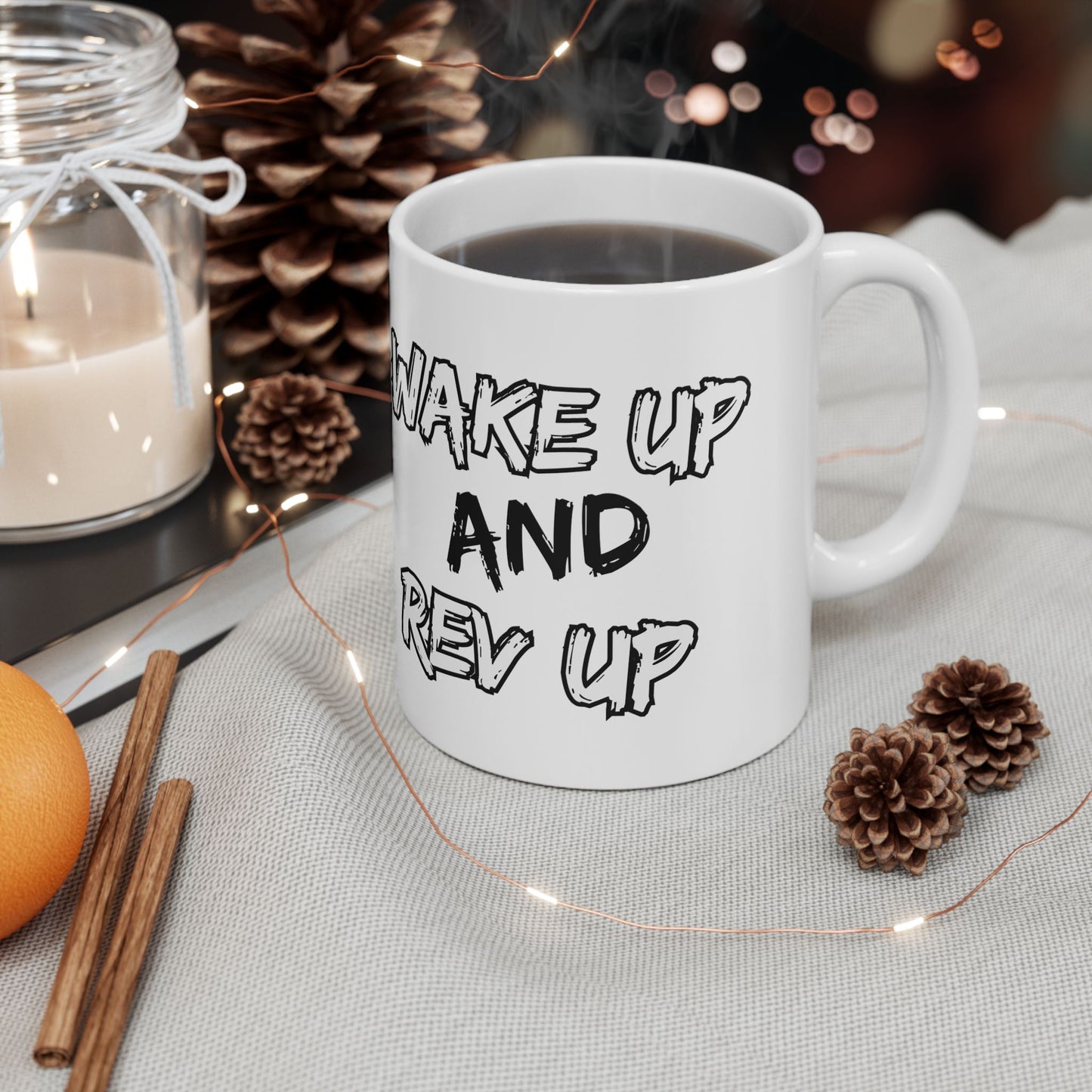 „Wake Up and Rev Up“ | JDM Coffee Mug