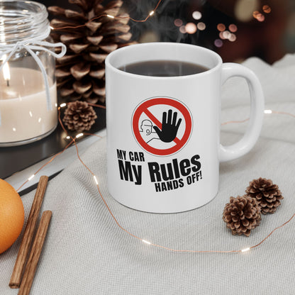 "My Car, My Rules, Hands Off!" | JDM Coffee Mug