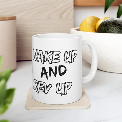 „Wake Up and Rev Up“ | JDM Coffee Mug